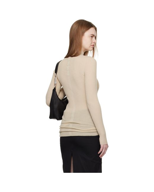 Rick Owens Natural Temple Ls Turtle Sweater