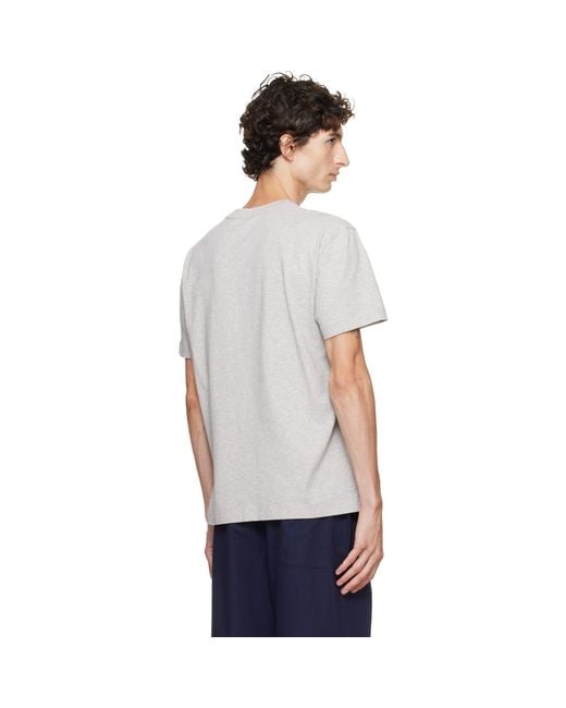 Tekla Gray Organic Cotton T-Shirt for men