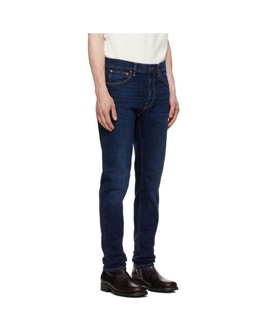 Nudie Jeans Blue Lean Dean Jeans for men