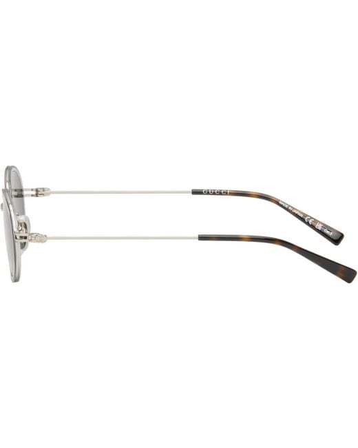 Gucci Black Gg Logo Tiny Sunglasses for men