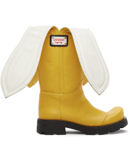 Charles Jeffrey Yellow Banana Moggies Boots for men