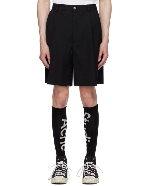 Acne Black Four-pocket Shorts for men