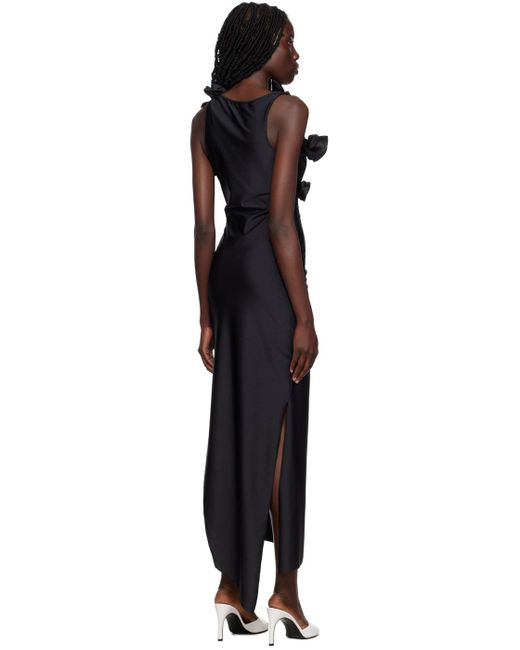 Coperni Black Flower Maxi Dress