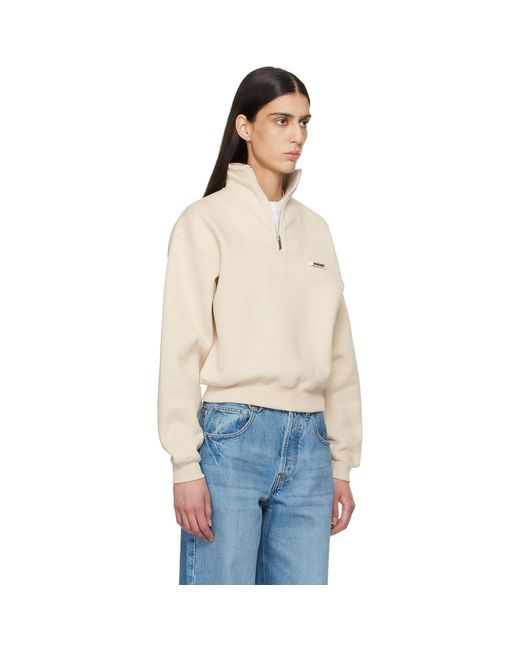 Jacquemus Blue 'The Gros Grain Zipped-Rollneck' Sweatshirt