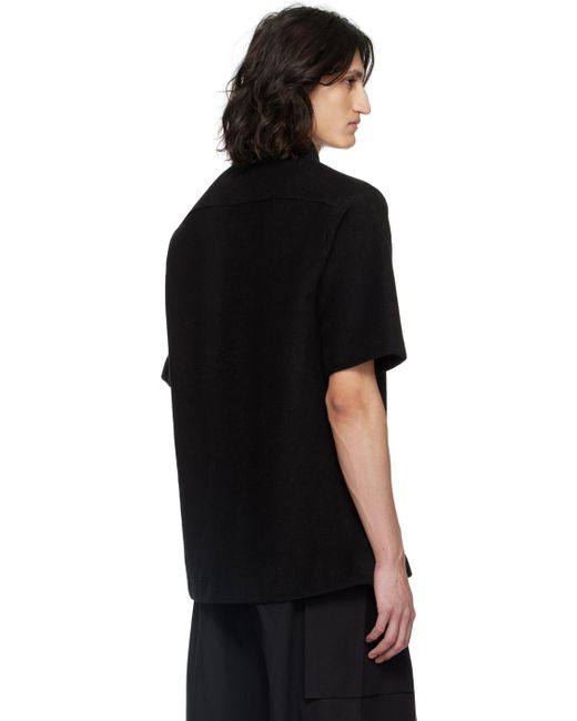 Chemise noire à glissière Jil Sander pour homme en coloris Black