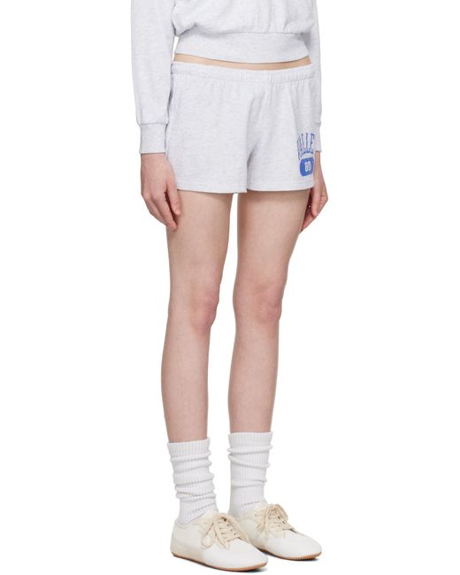 Skims White Lightweight Fleece Shorts