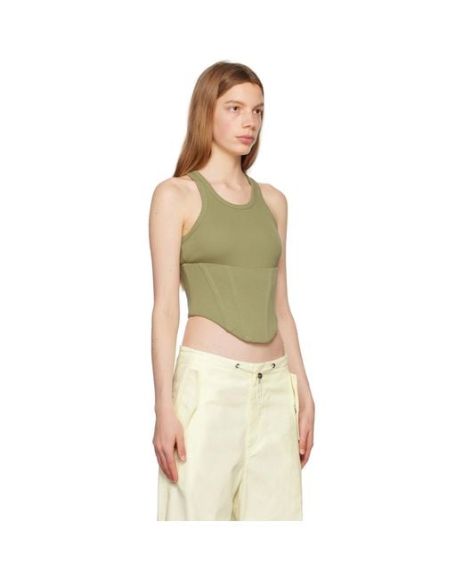 Dion Lee Natural Khaki Float Tank Top