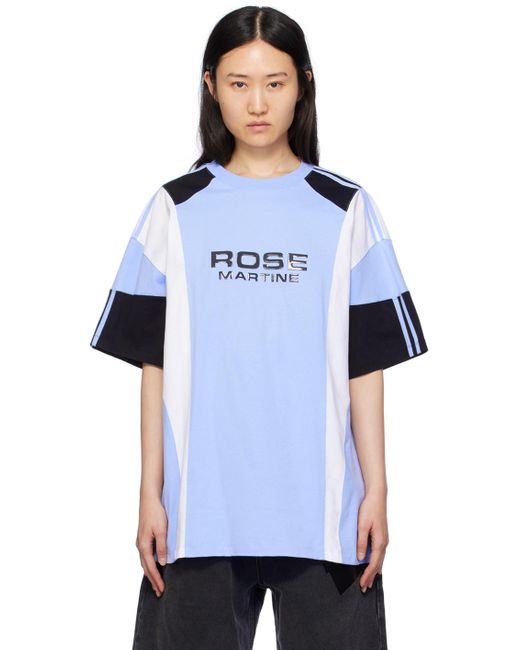 Martine Rose White Blue Paneled T-shirt
