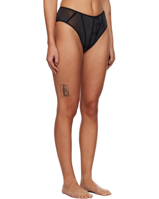 DIESEL Savage X Fentyエディション ブラック C-Mesh-High-Waist ショーツ Black