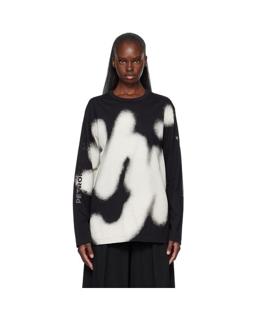 Y-3 Black Mercedes-Amg F1 Edition Graphic Long Sleeve T-Shirt