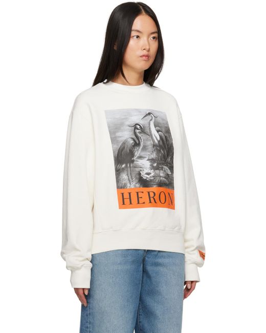 Heron Preston Gray Off-white 'heron' Sweatshirt