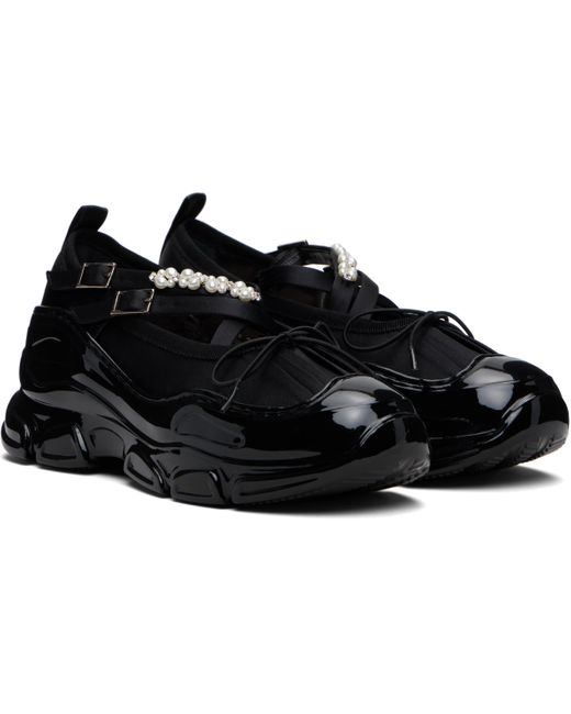 Simone Rocha Beaded Tracker Ballerina Flats in Black | Lyst UK