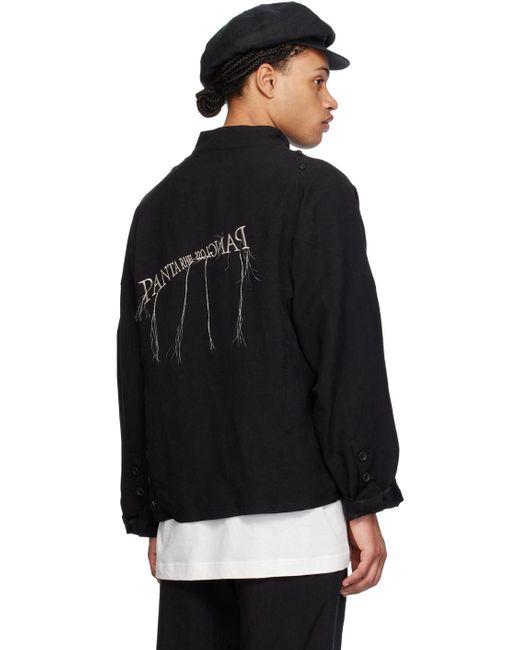 Yohji Yamamoto Black Embroide Jacket for men