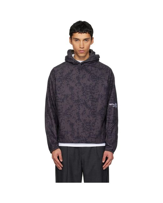 A Bathing Ape Blue Kazuki Kuraishi Edition Pixelate Camo Shark Hoodie for men