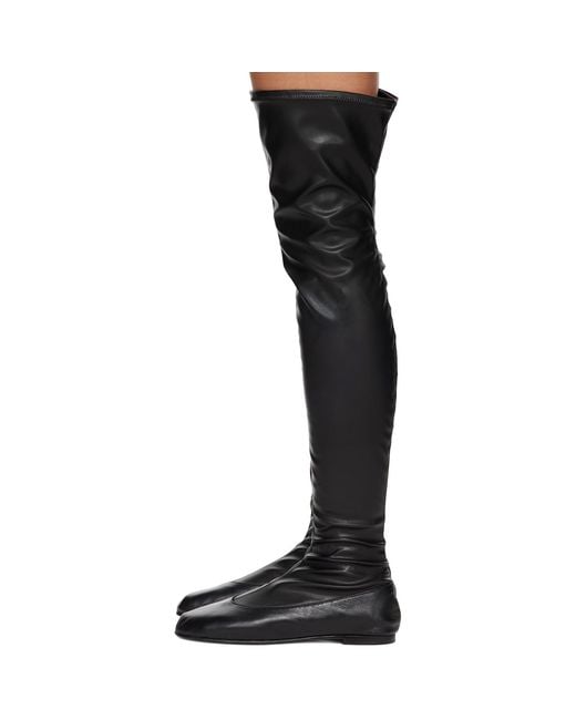 GIMAGUAS Black High Leather Tall Boots