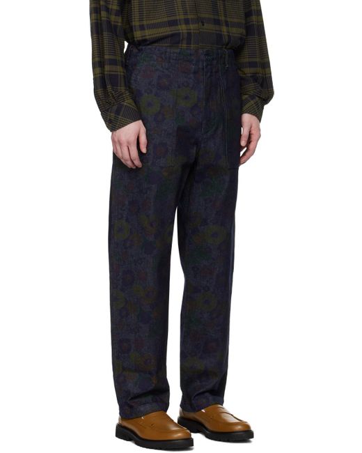 Enginee garments jean indigo à cordon coulissant Engineered Garments pour homme en coloris Black