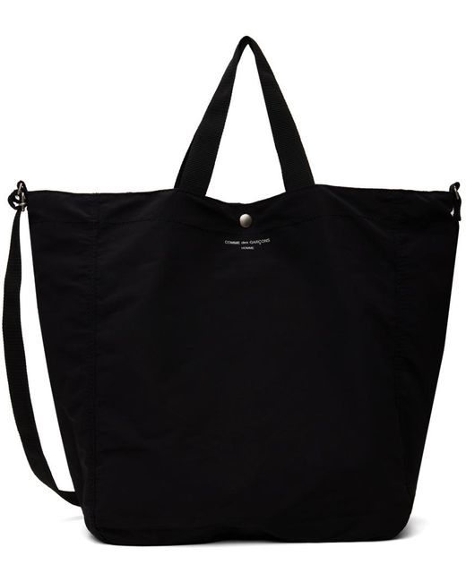 メンズ Comme des Garçons ロゴプリント トートバッグ ブラック | Lyst