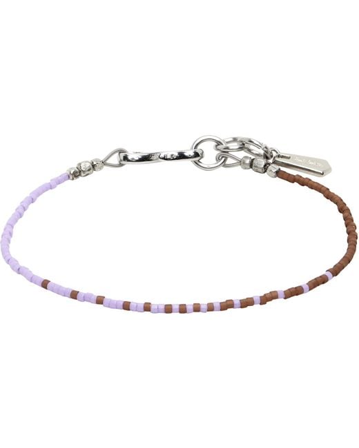 Paul Smith Black Beaded Bracelet for men