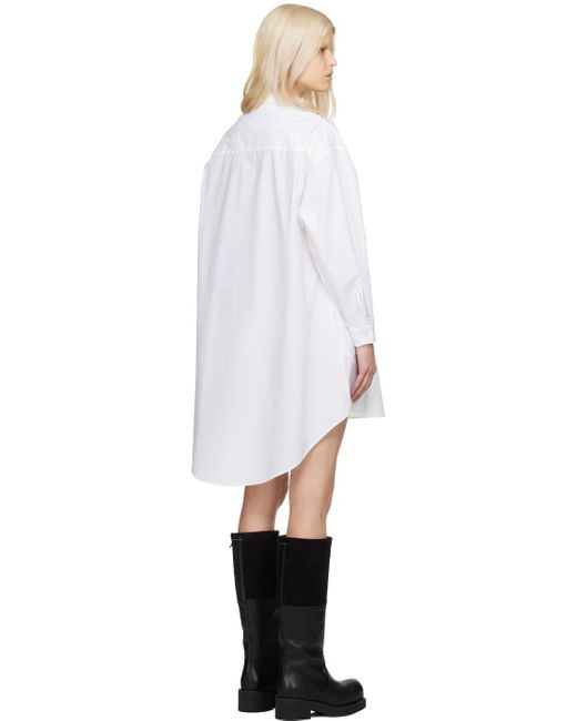 Robe courte blanche à logo numérique MM6 by Maison Martin Margiela en coloris Black