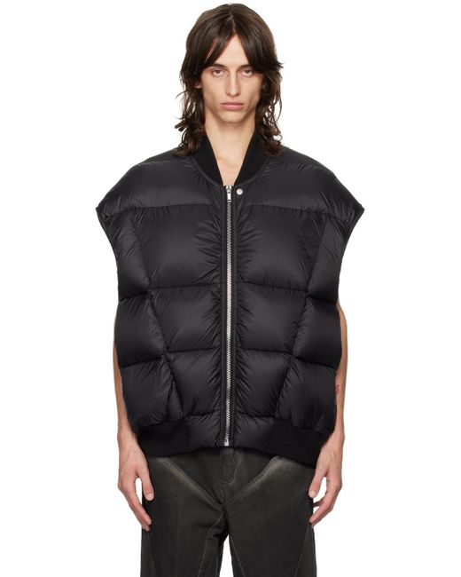 メンズ Rick Owens Porterville Luxor Flight ダウンベスト ブラック 