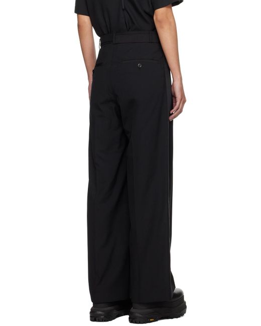 Pantalon noir en tissu de costume Sacai en coloris Black