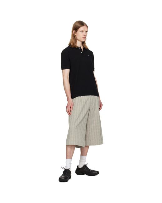 COMME DES GARÇONS PLAY Black Heart Emblem Polo for men