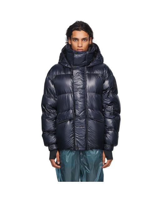 Moncler Blue Down Gressan Coat for men