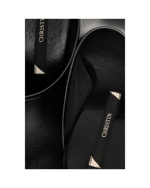 Christen Black 75Mm Stretch Mules