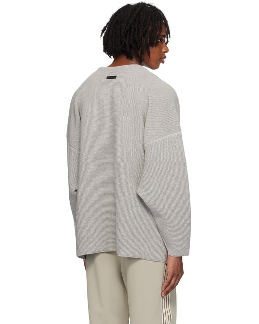 Fear Of God Gray Dropped Shoulder Sweater for men