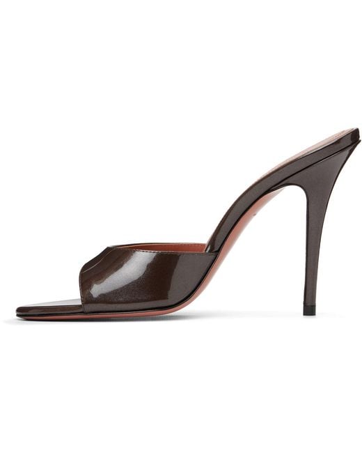 AMINA MUADDI Black Taupe Elodie Slipper 105 Heeled Sandals
