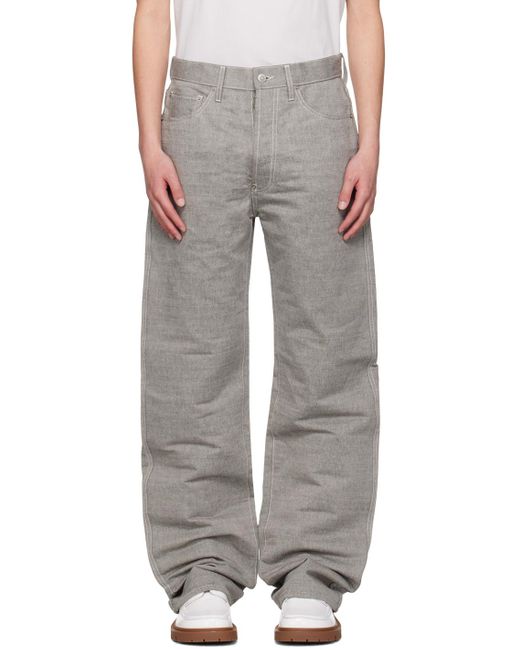 Pantalon gris à patte coulissante Maison Margiela pour homme en coloris Gray