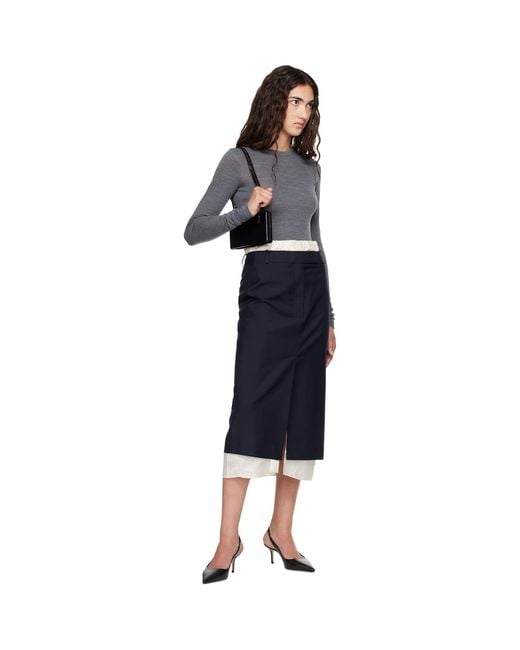Rohe Blue Fine Merino Long Sleeve T-Shirt