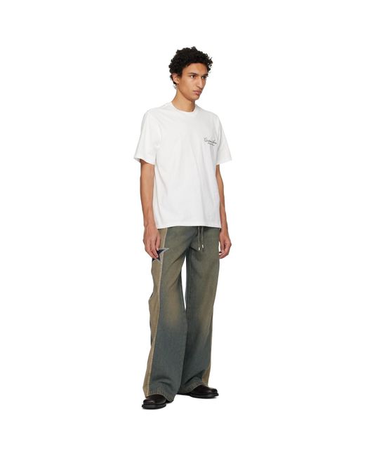 Amiri White 'Chateau' Script T-Shirt for men