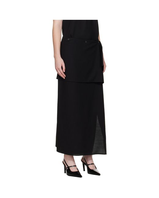 La Collection Black Hailey Maxi Skirt