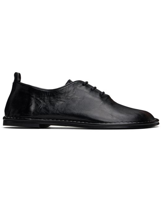 AMI Black Leather One Cut Oxfords
