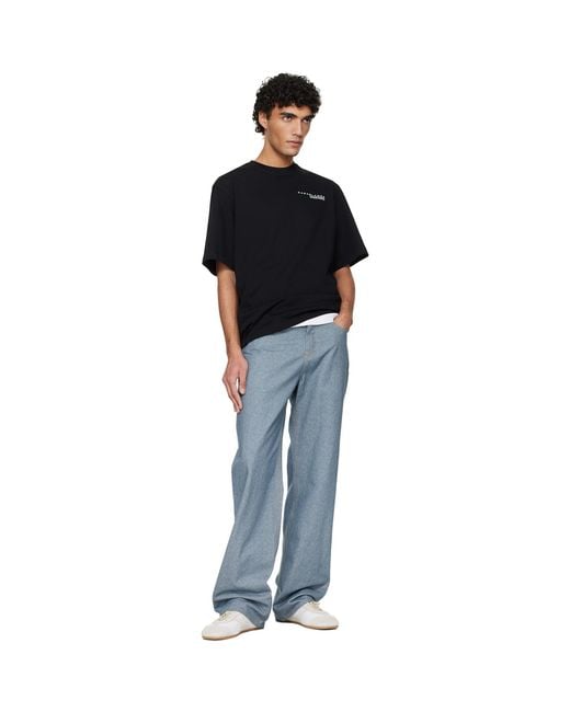 Casablanca Black Oversized Short Sleeve T‑Shirt for men