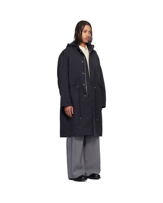 Studio Nicholson Black Lotus Coat for men