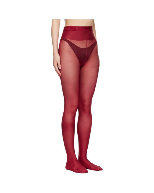 Wolford Red Neon 40 Tights