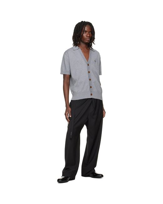 Vivienne Westwood Gray Polo Cardigan for men