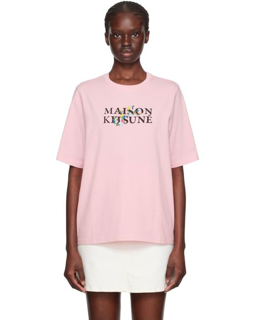 Maison Kitsuné Pink Flowers T-shirt
