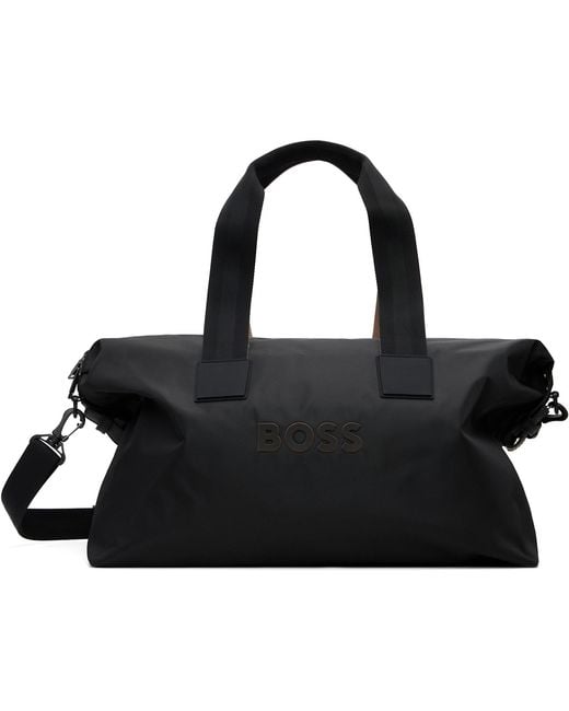 Boss Black Bonded-Logo Duffle Bag for men