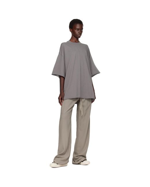 Rick Owens Gray Tower High Sock Sneaks Tall Boots