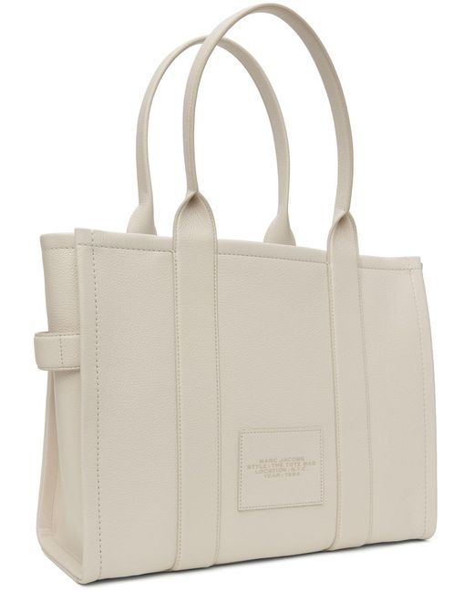 Marc Jacobs Natural Off-white 'the Leather Large' Tote