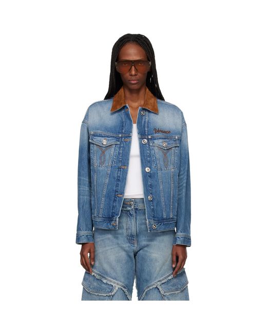 Versace Blue Trucker Denim Jacket