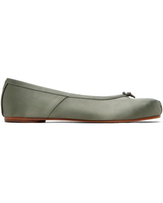 Maison Margiela Black Green Tabi Ballerina Flats