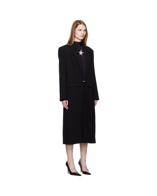 Mugler Black Pierced Tailored Coat