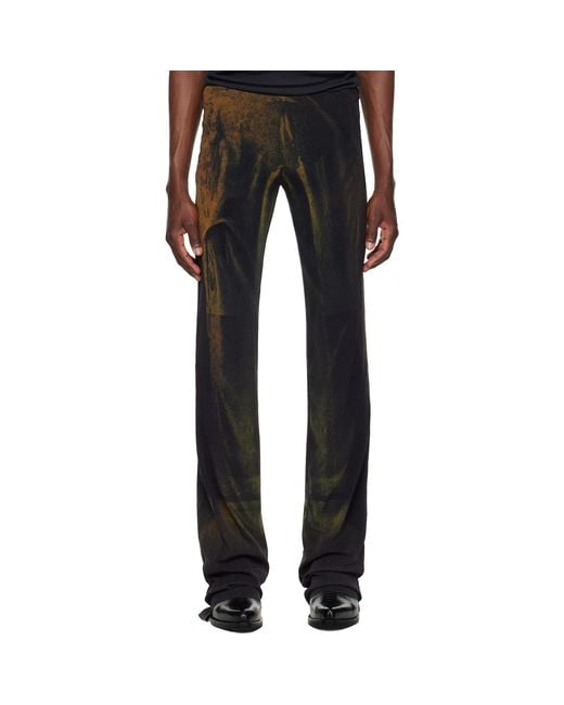 Jean Paul Gaultier Black Ssense Exclusive Khaki & Mesh Printed Water Sweatpants for men