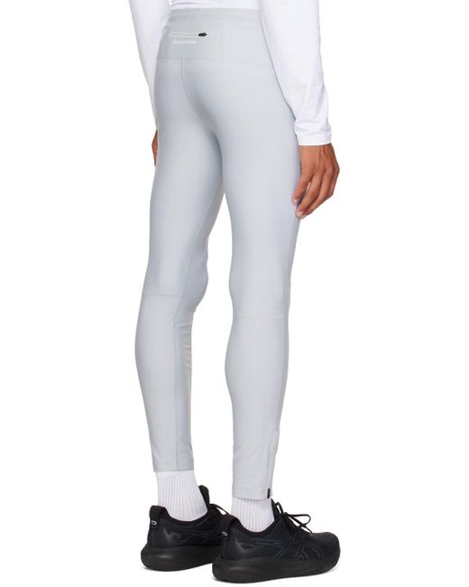 District Vision White Drawstring leggings for men
