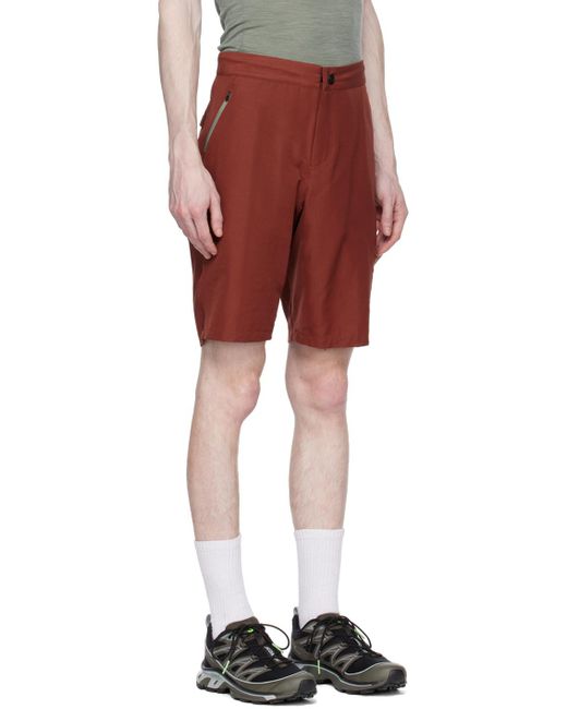 Pedaled Red Burgundy Water-repellent Shorts for men