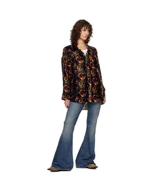 R13 Black Drop Neck Shirt